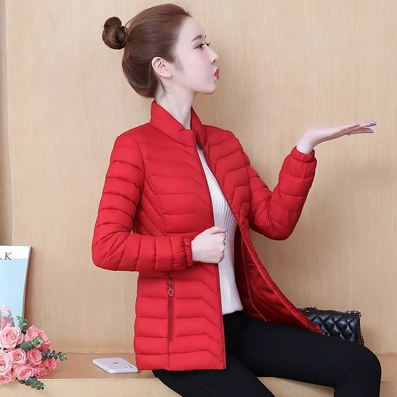 

Winter Parka Ultralight Padded Puffer Jacket for Women Coat Stand Collar Outdoor Warm Lightweight Outwear Zipper Pockets S71