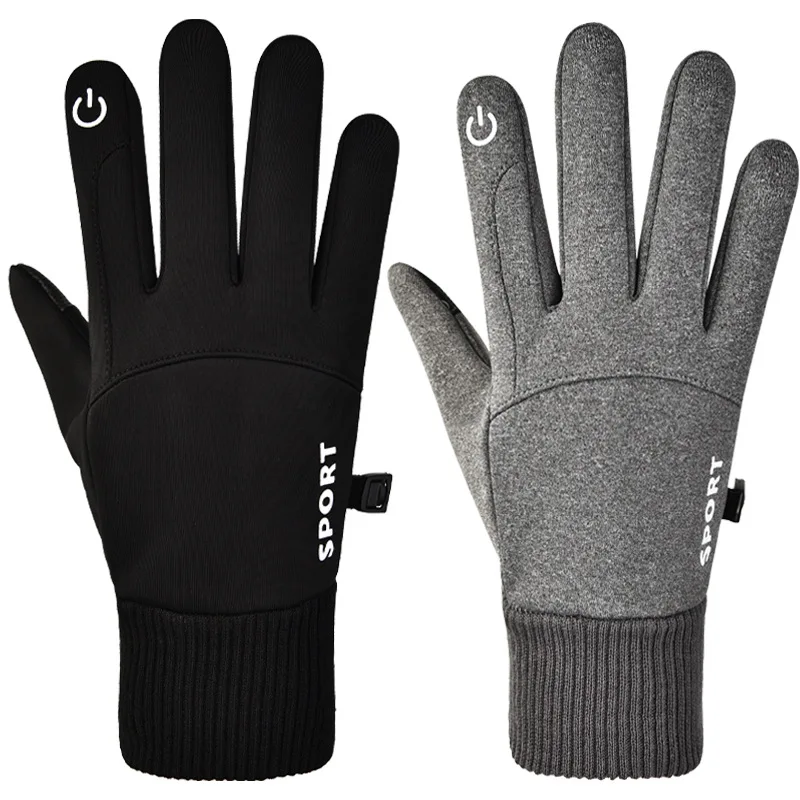 

Men Riding Touch Screen Plus Velvet Driving Winter Youth Skiing Anti-skid Waterproof Windproof Motorcycle Winter Warm Gloves