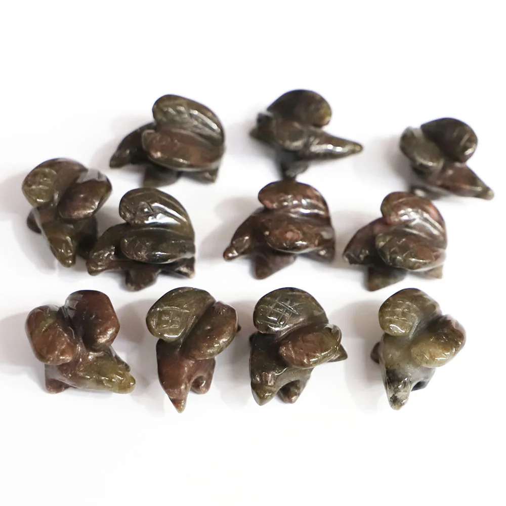 Fashion Natural Stone Eagle Statue Gemstone Ornament Animals  Carving Healing Reiki Charms Decoration Home Decor Wholesale 6Pcs