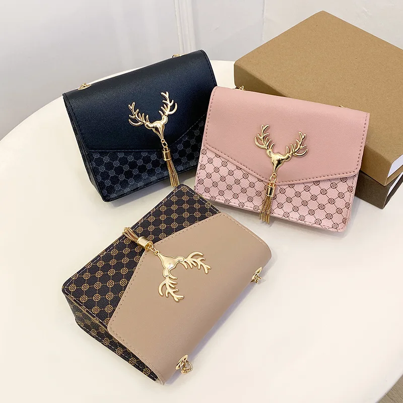 Fashion Simply Pu Leather Crossbody Bag For Women Solid Color Shoulder