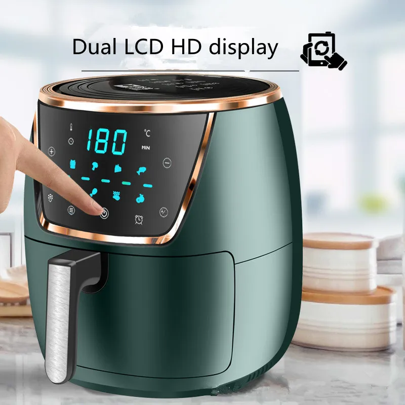 Air Fryer 4.2 QT Oilless Hot AirFryer 1200W Healthy Cooker Small Oven with  7 Presets, Digital LCD Touch Screen, Visual Cooking - AliExpress