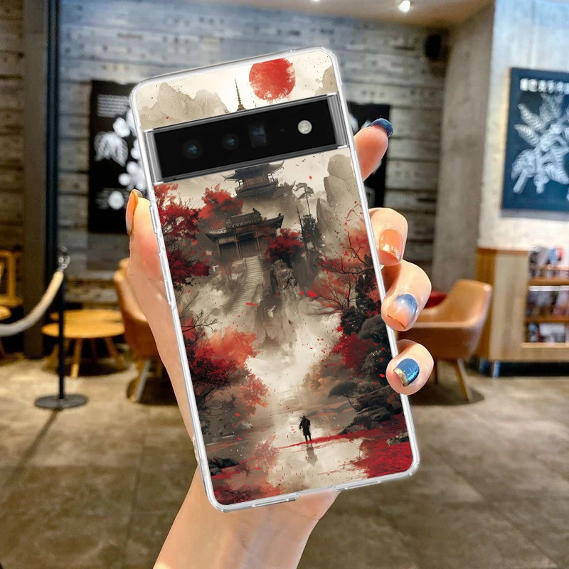 Japanese Anime Landscape Art Soft Clear TPU Phone Case Cover