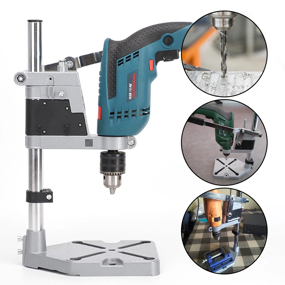 

Drill Holder Power Grinder Accessories Bench Drill Stand For Woodwork Rotary Tool Electric Drill Bracket 400mm Base Frame