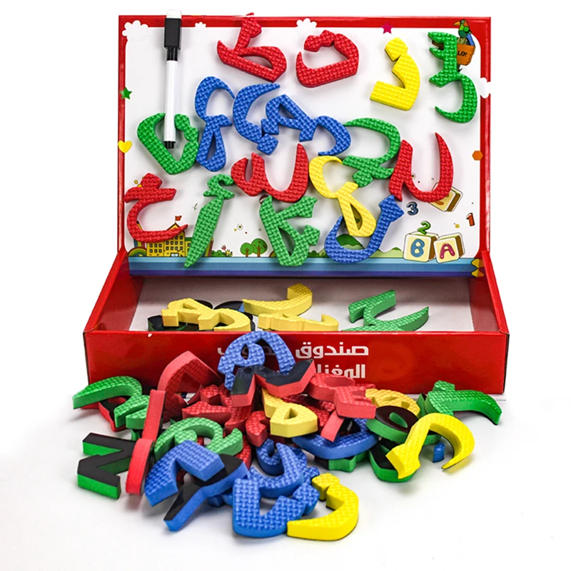 Kids Arabic Alphabet Word Magnetic Puzzle Handwriting/Drawing Blackboard Game Educational for Children Arabic Letter Learn Toys 4