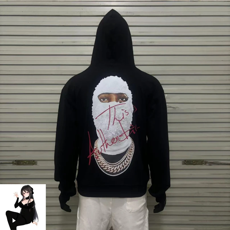 Red Signature IH NOM UH NIT Paris Hoodie Pearl Mask Male Print Sweatshirts Men's Clothing High Quality Oversize Hooded Pullover