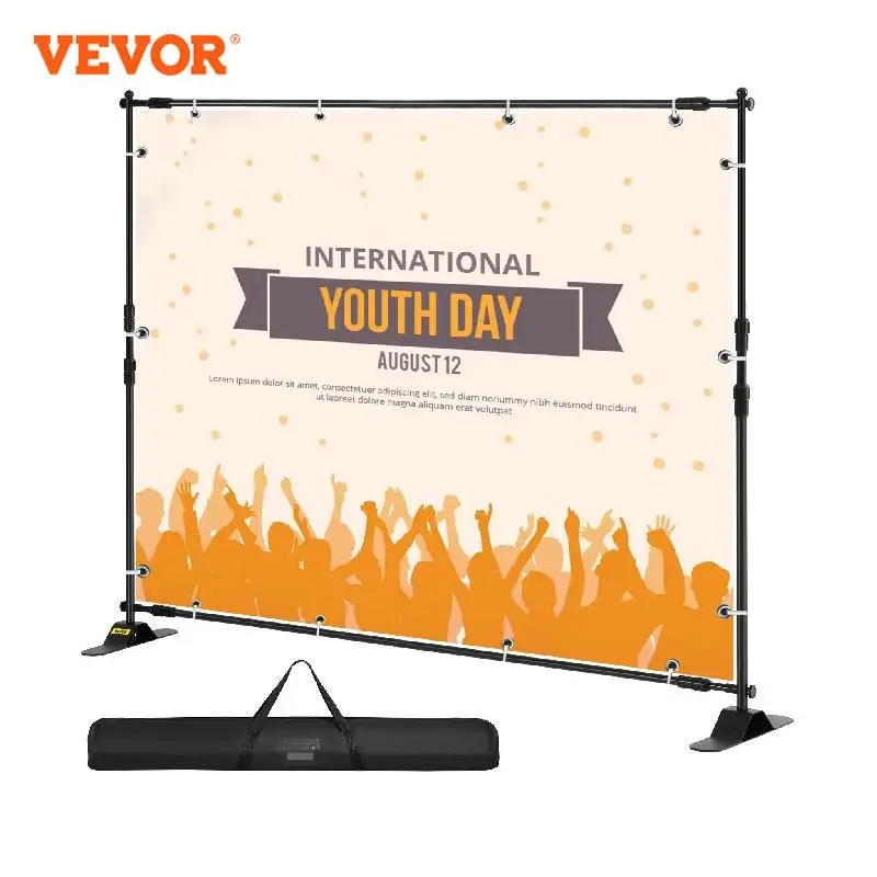 VEVOR 3x2.4M Backdrop Background Stand Adjustable Telescopic Backdrop