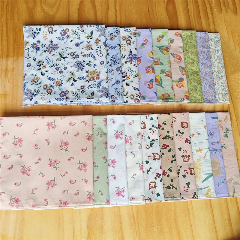 

3Pcs 35x35cm Pure Cotton Japanese Korean Style Small Flower Printed Women Handkerchiefs Square Scarf Tea Party Favors For Ladies