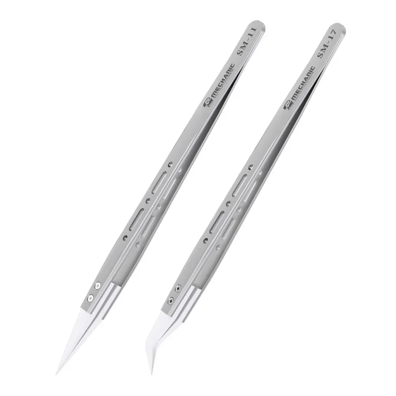 Mechanic ceramic tweezers precision tweezers esd anti static tweezers ceramic tweezers SM-11 SM-17 S-grade Flying Wire Ceramic Tweezers High Precision Insulation Non-magnetic Anti-Static Special Tweezers