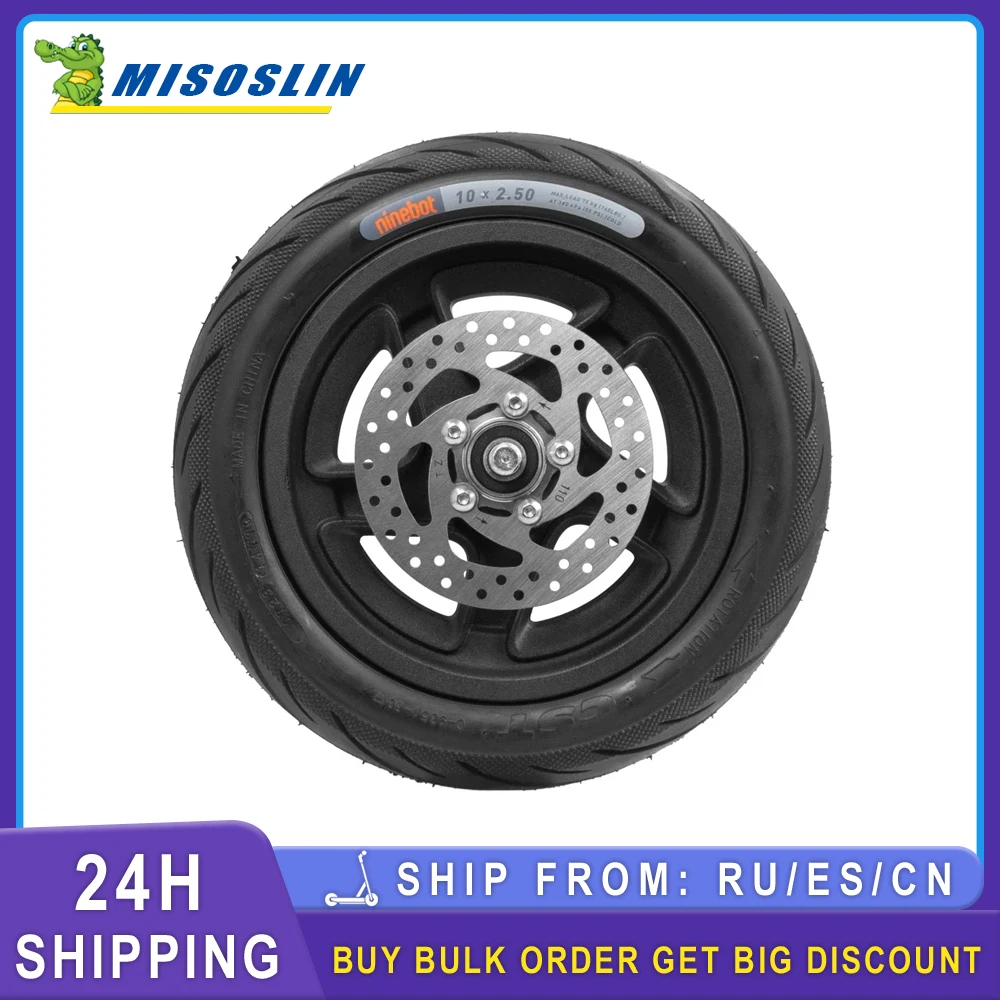 

Original 10inch Wheel for Segway Ninebot F2 Electric Scooter Front Wheel Hub with 10x2.5 Vacuum Tire Assembly Accessories