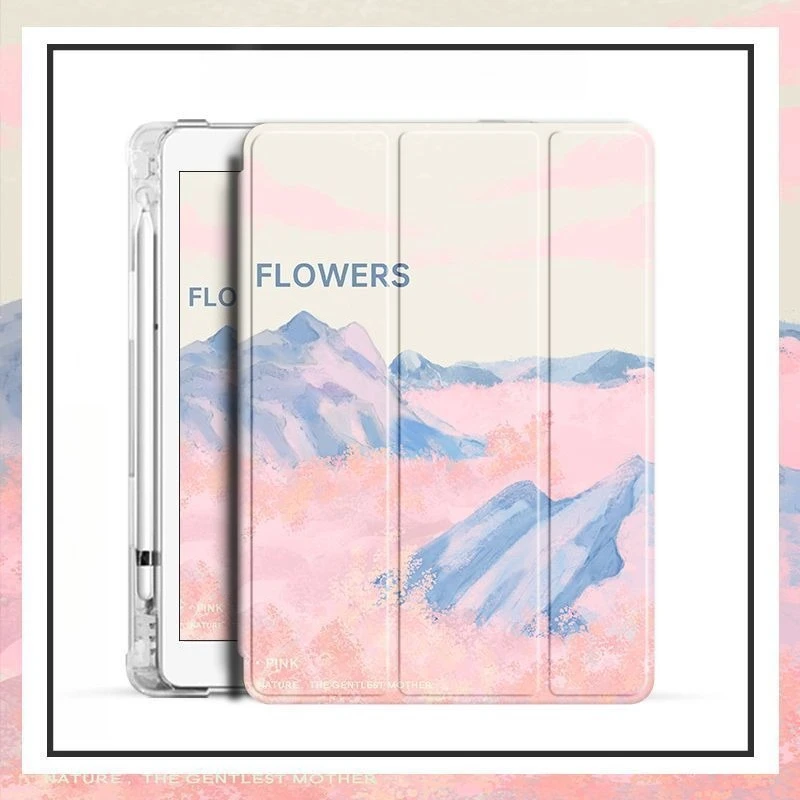 Premium TPU Soft Tablet Case with Pencil Holder & Smart Cover Feature