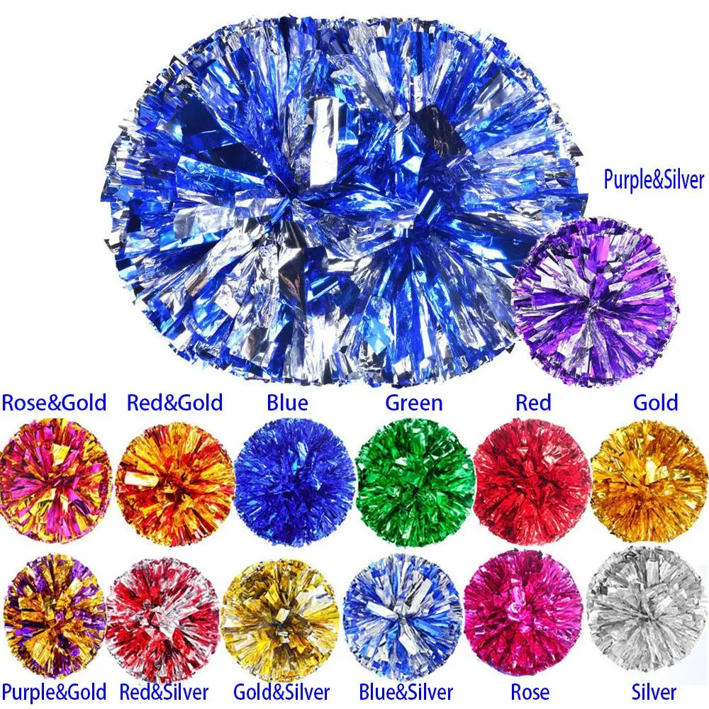 Description Picture 2 of item1PC 28cm Game Pom Poms Cheerleading Cheering Ball Sports Match Vocal Dance Party Concert Decorator Come On Props Club Supplies