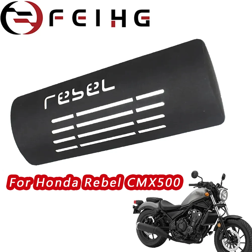 

For Honda Rebel500 Rebel300 CMX500 CMX300 Black Metal High Quality Heat Shield Cover Motorcycle Exhaust Muffler Pipe Guard