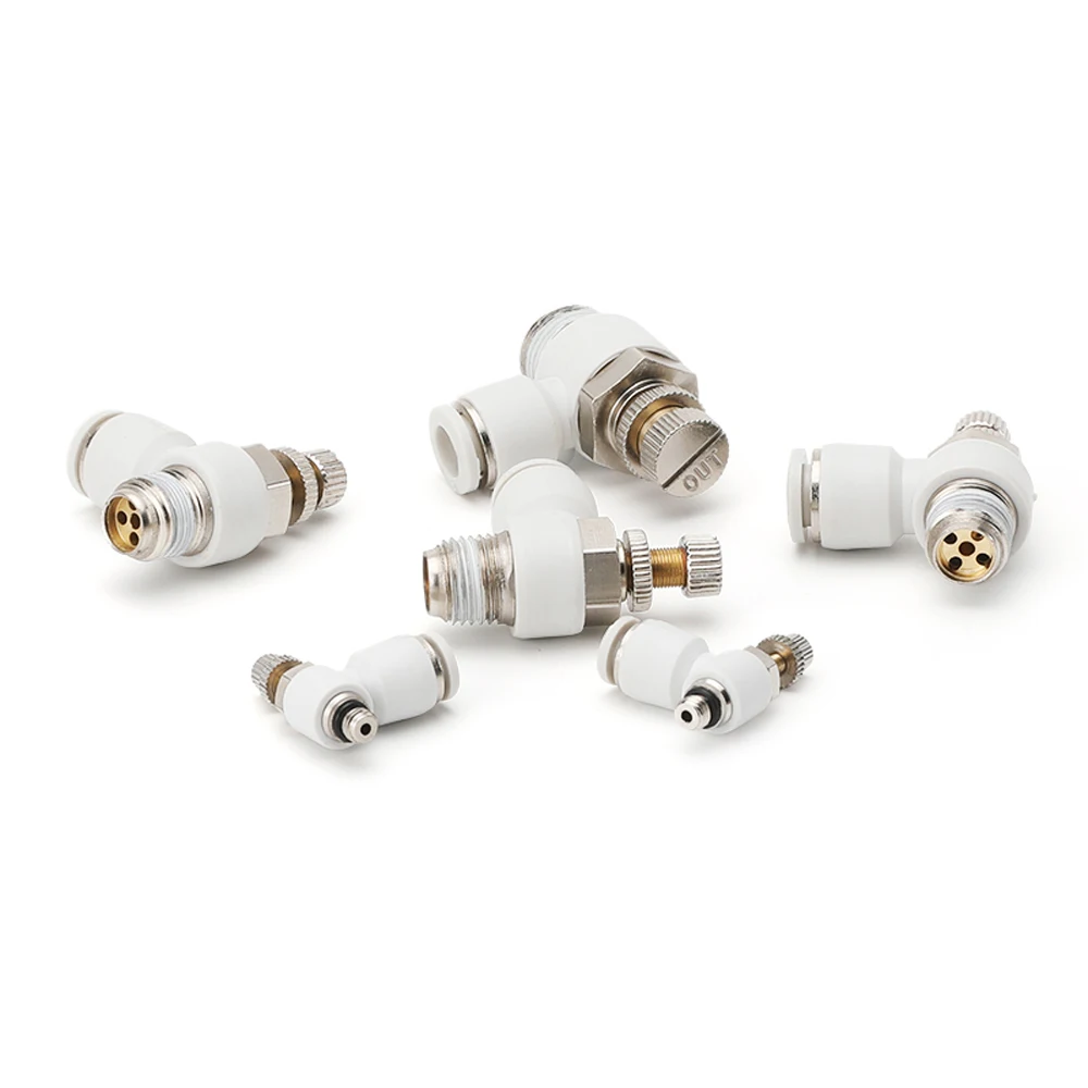 Белый M5 1/8 &quot1/4" 3/8 &quot1/2" BSPT Мужской x 4/6/8/10/12 мм диаметр трубки Пневматический