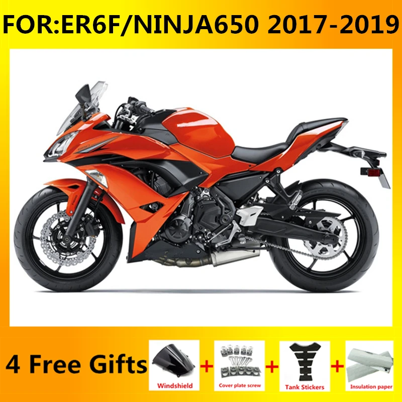

NEW ABS Motorcycle Fairings kit fit for ER-6F ER6F ninja650 EX 650 NINJA 650 2017 2018 2019 bodywork fairing kits orange black