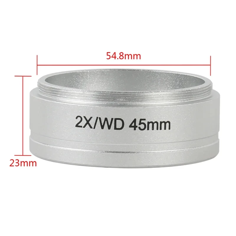 0.5X 0.7X 2X 스테레오 삼안 현미경 보조 대물 Barlow 렌즈 설치 직경 55MM