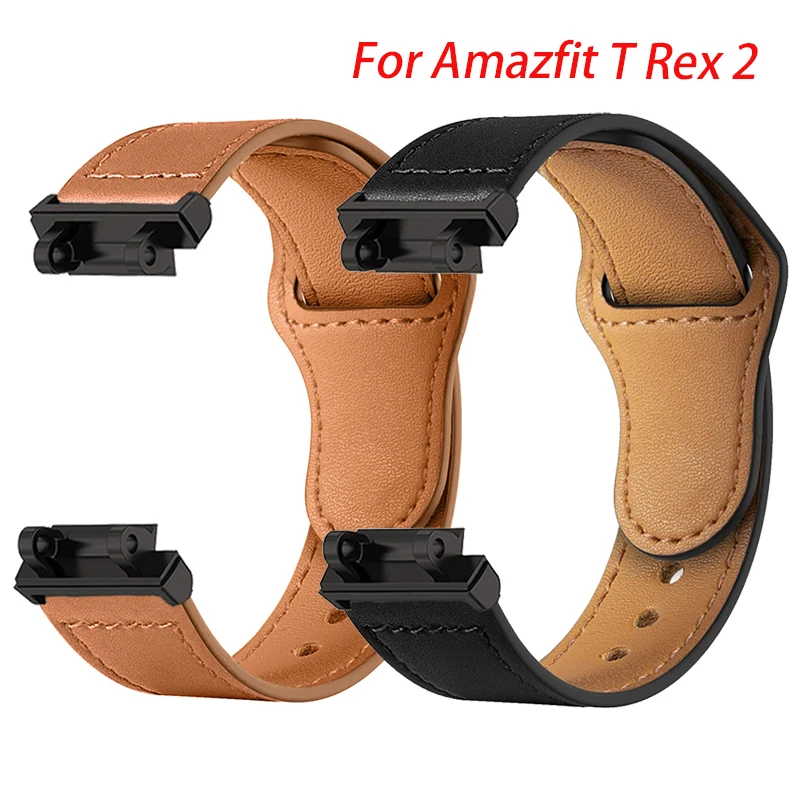 Cinturino In Pelle Per Amazfit T Rex 2 Smart Watch Accessori Bracciali Per Amazfit T Rex Band Per Amazfit T Rex Pro Strap Belt