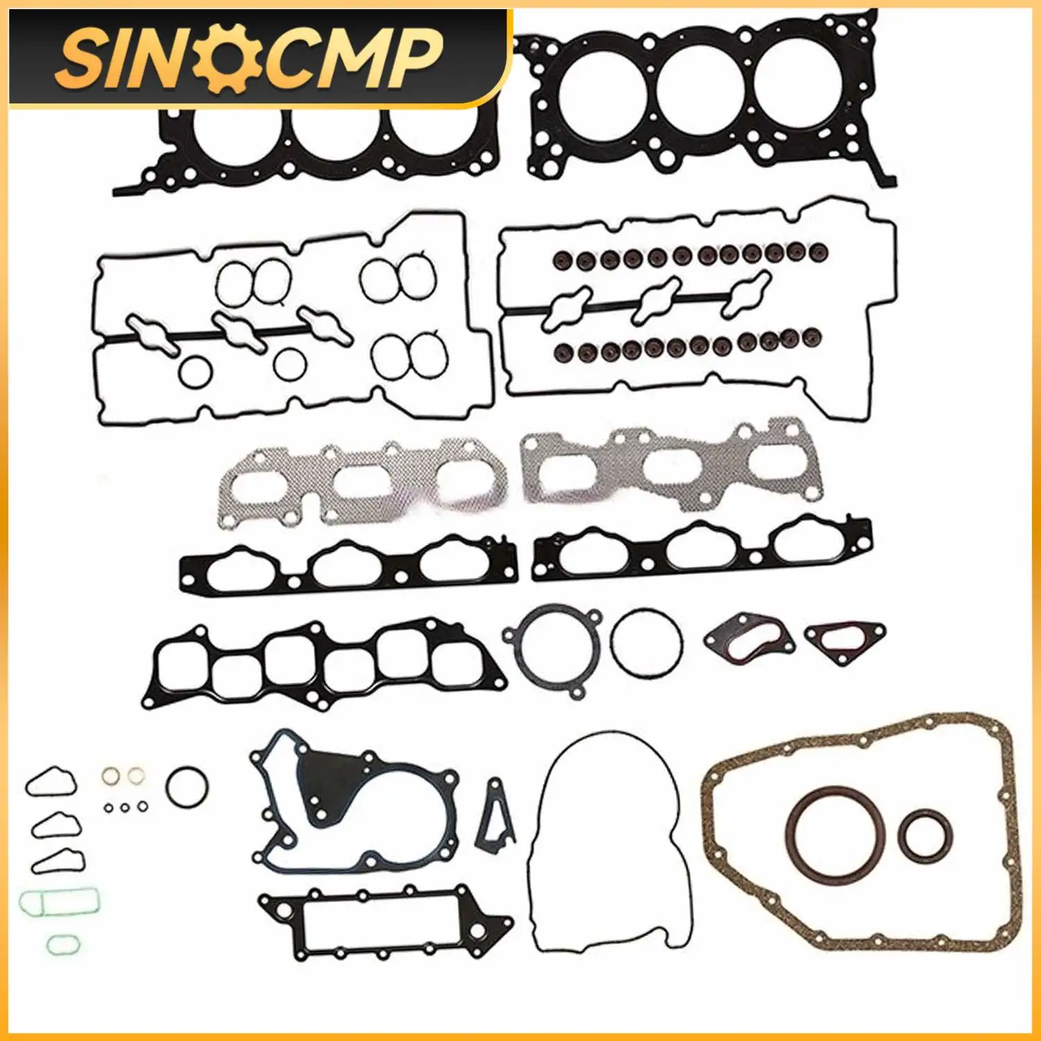 1set Engine Overhaul Gasket Seals Kit HS26422PT CS26414 ES72366 For 06-04/20/07 Hyundai Azera Santa Fe Sonata 3.3 DOHC G6DB