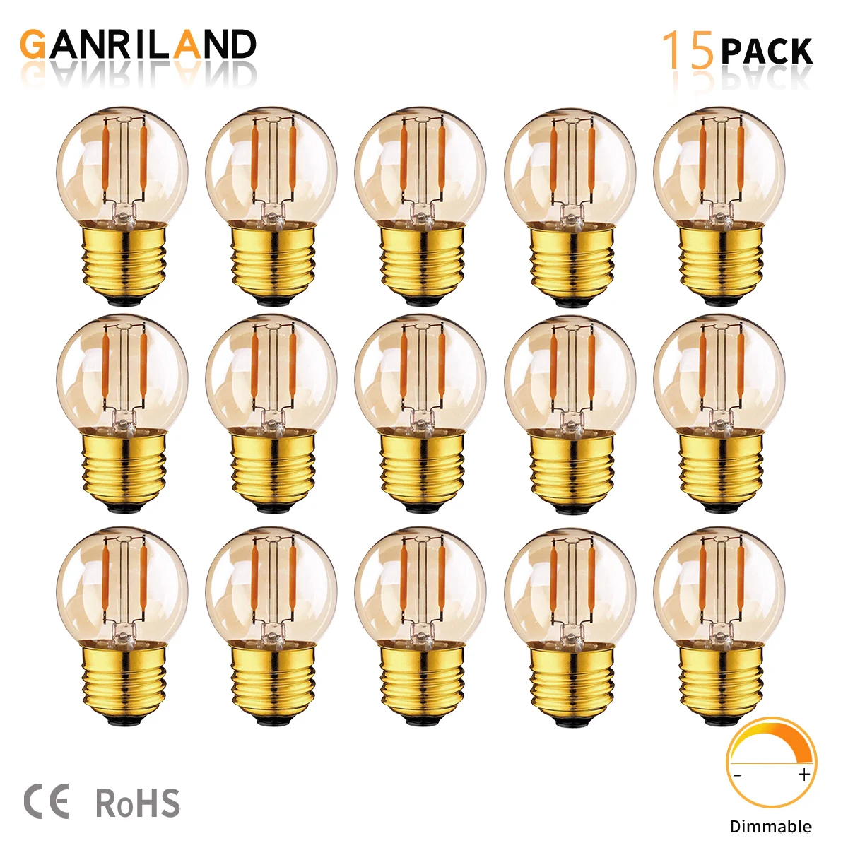 TIANFAN 2 stuks LED lamp 4W T20 buisvormige LED gloeilamp E14 Edison Small Base 2700K warm wit Edison lamp (gouden