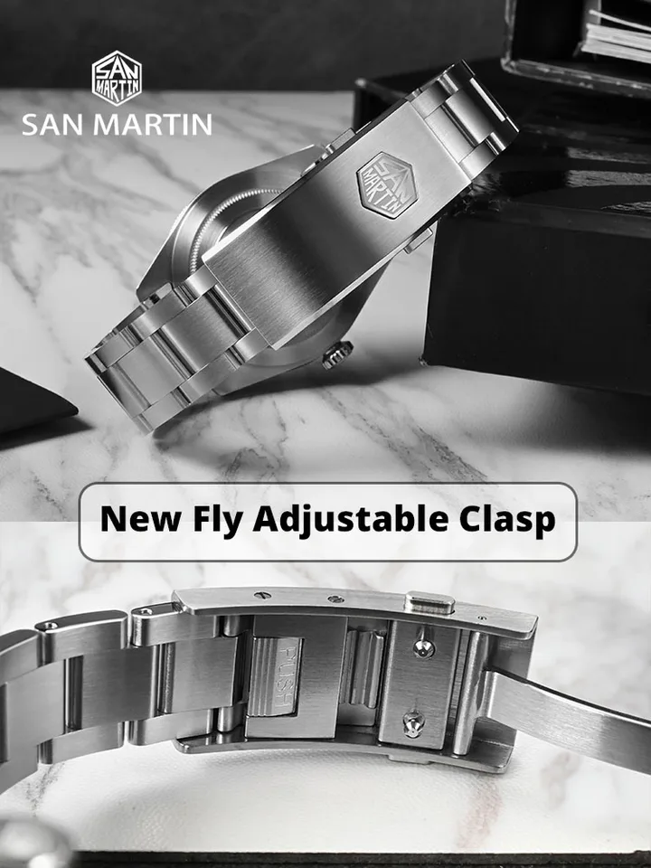 San martin-自動巻き時計sn004,アップグレード38mm,6200ダイバー,男性