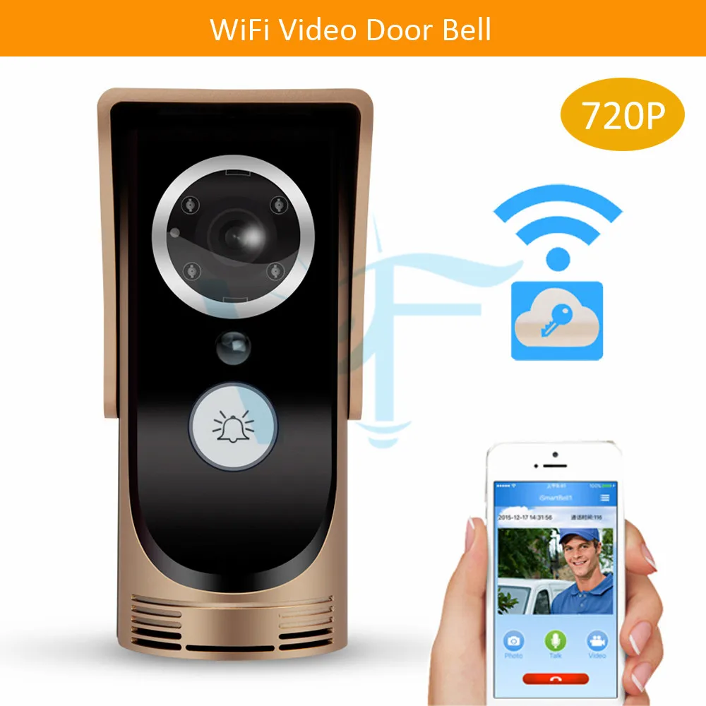 WiFi Video Doorbell Wireless Audio Intercom Home Doorphone Remote Control 720P HD Visible Bell Ringbell VF-DB01