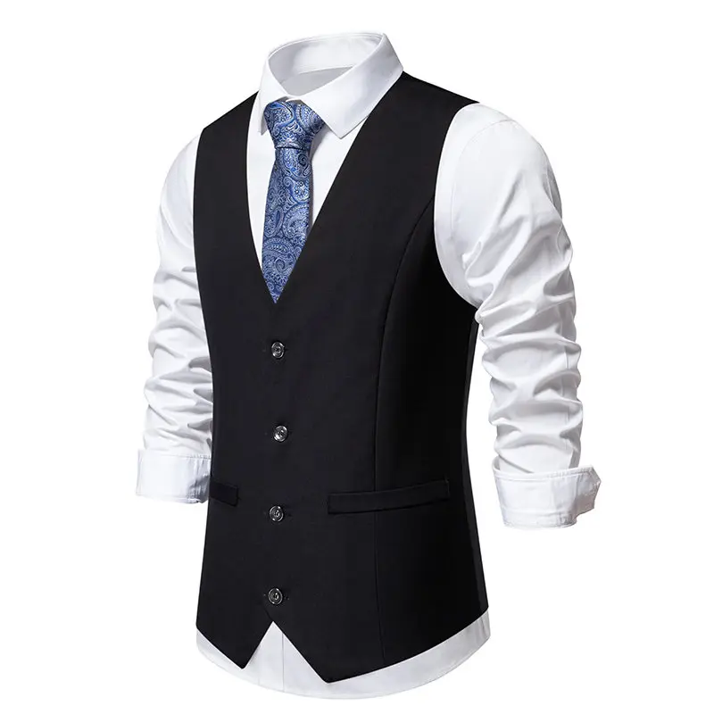 Mens Suit Vest Fashion Slim Fit Thin Plaid Men Waistcoat Tops Slim Business Vest Waistcoat Man England Style Male Leisure Suits dress vests