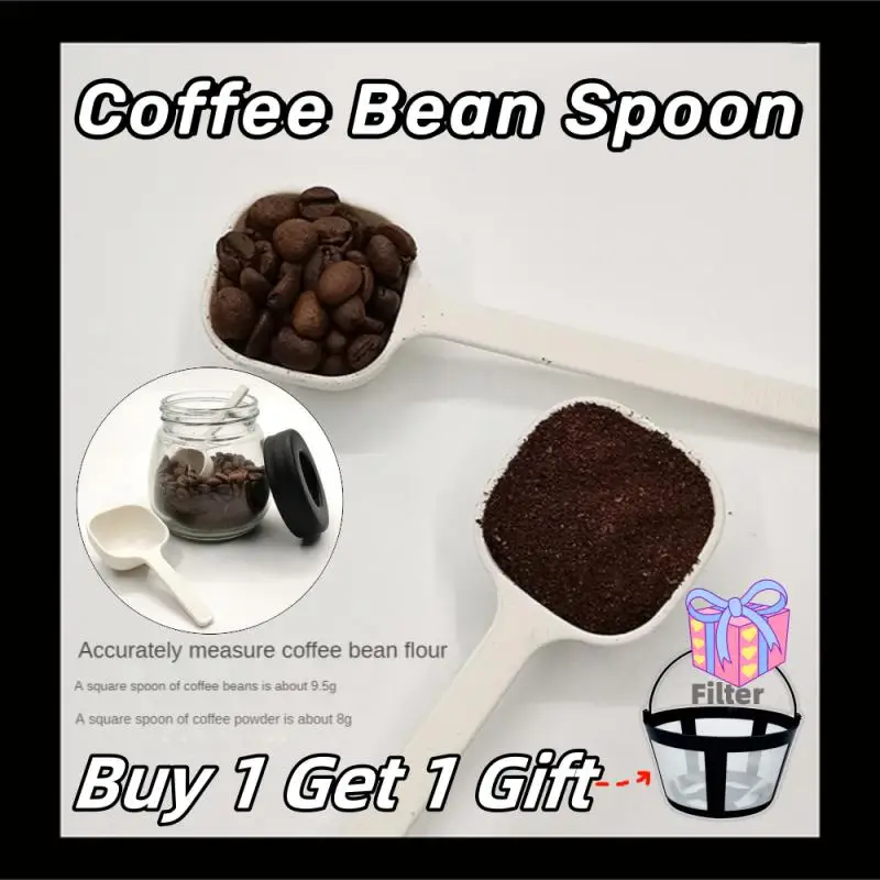 

Coffee Bean Spoon Coffee Measuring Spoon Pressed Powder Dual-purpose Bean Spoon Pressed Powder Spoon Coffee Stirrer Coffee Scoop