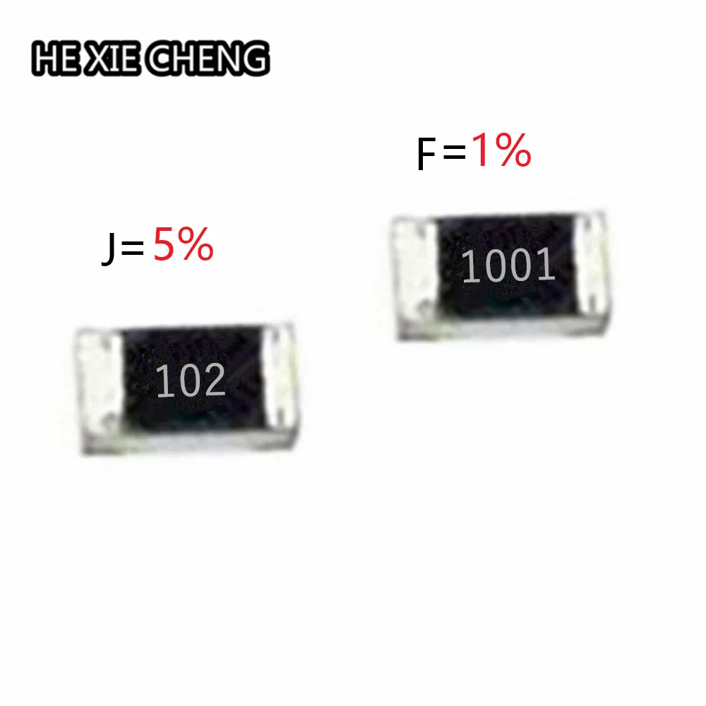 100pcs 0402 0603 0805 1206 1210 2512 SMD Resistor 1K ohm 1KR 102 5% 1001 1% 1/16W 1/10W 1/8W 1/4W 1/2W 1W
