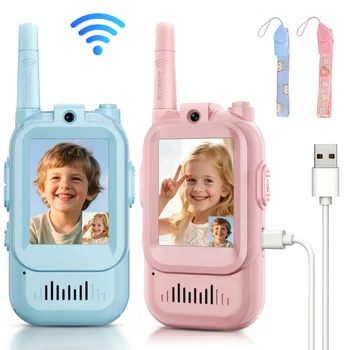 Kids Video Walkie Talkies 2-Pack – Rechargeable Toddler Toy for Indoor & Outdoor Play 1