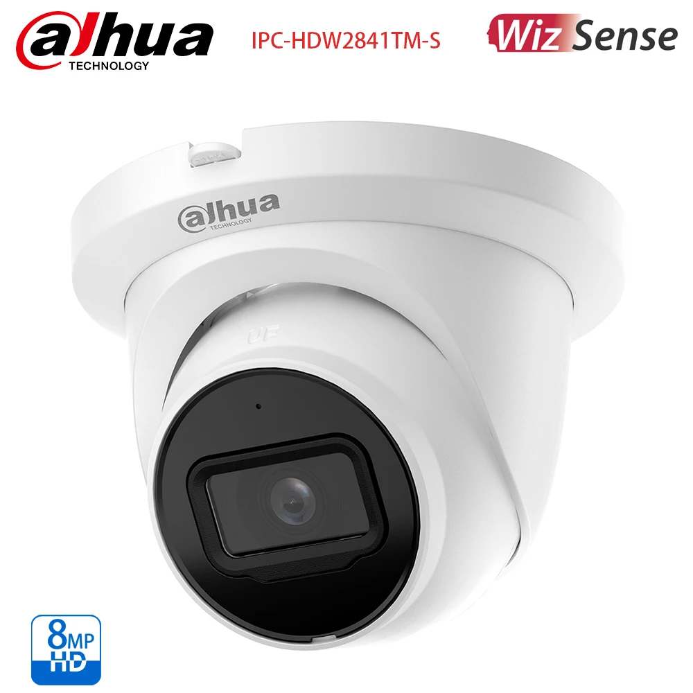 Dahua 8MP IP Camera 4K IR Outdoor Surveillance with Microphone SD Card Slot WizSense Security Housing