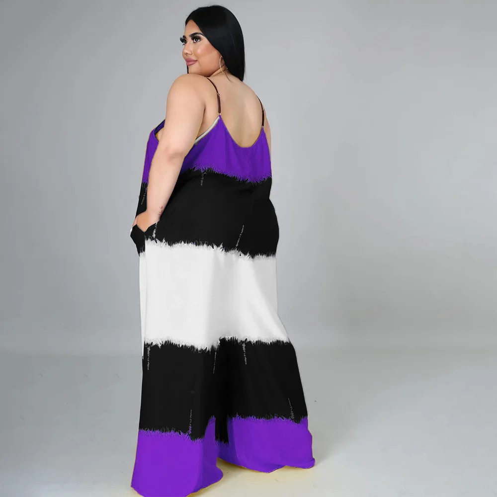 2023 Spring Women Loose Party Dress Female Sleeveless Patchwork Fashion Elegant Cloth Casual Luxury Gown Plus Size Evening Dress