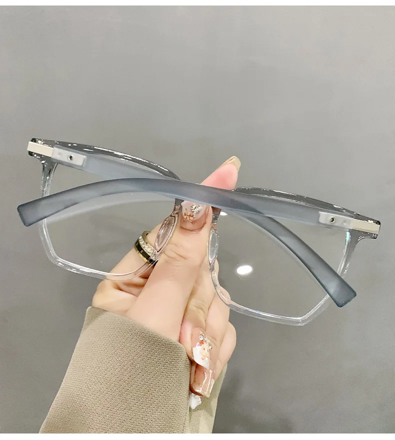 Lichtempfindliche farbwechselnde Anti-Blaulicht-Polygonale Kurzsichtigkeitsbrille mit großem Rahmen 6023 – Detail 18