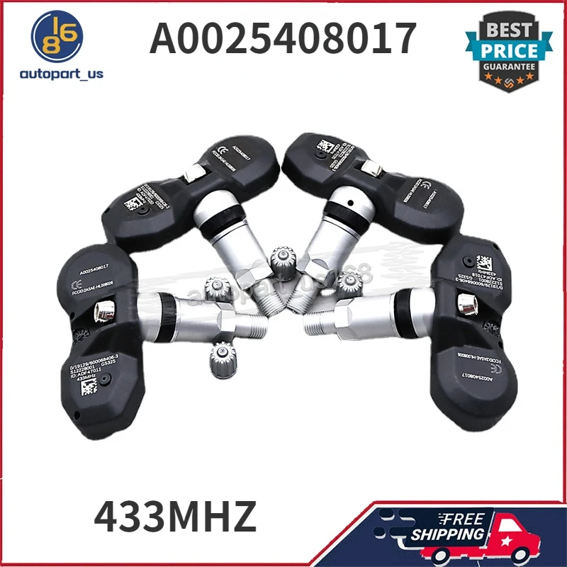 Датчик давления в шинах A0025408017, 433 МГц, для MERCEDES-BENZ CL550 CL65 AMG E280 E500 GL450 ML550 R500 S500 SL500 SL63 AMG