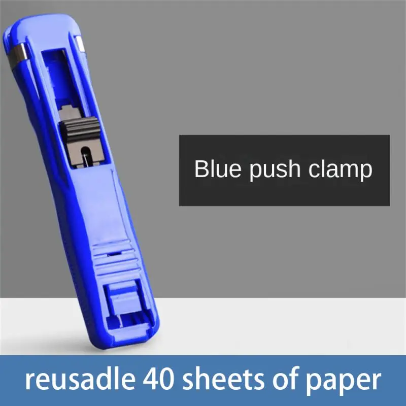 Paper Clipper Staplers Push Clamp File Documents Binding Tool Stapling Machine Paper Clips With Refills Office Supplies