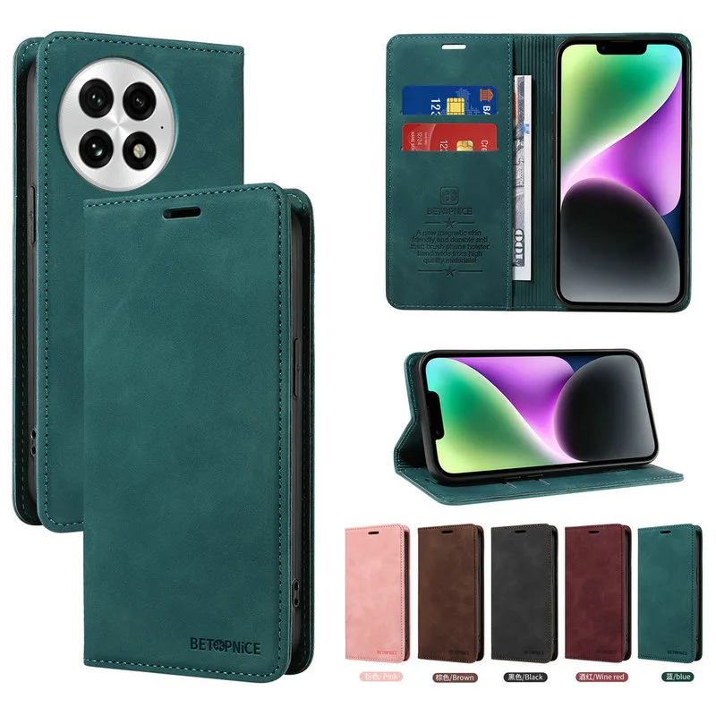 Luxury Magnetic Wallet Leather Phone Case with 360° Protection and Holder