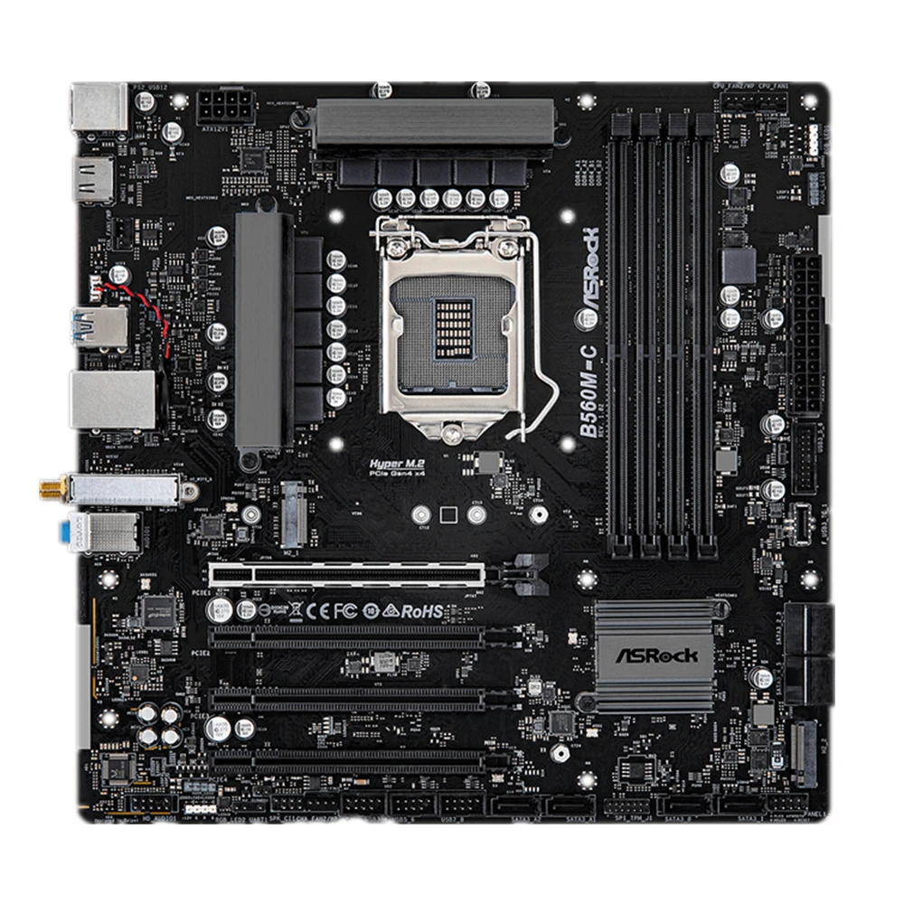 

LGA 1200 Motherboard ASRock B560M-C Motherboard Intel B560 4xDDR4 128G M2 PCIe 4.0 USB 3.2 Micro ATX For 11th Gen Intel Core cpu