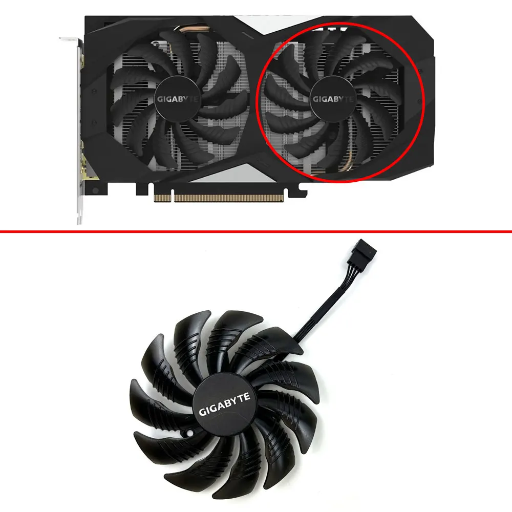 DIY 88MM Cooler Fan Replacement For Gigabyte RTX 1650 1660 1660Ti 2060 2070 Super Graphics Video Card Cooling Fans