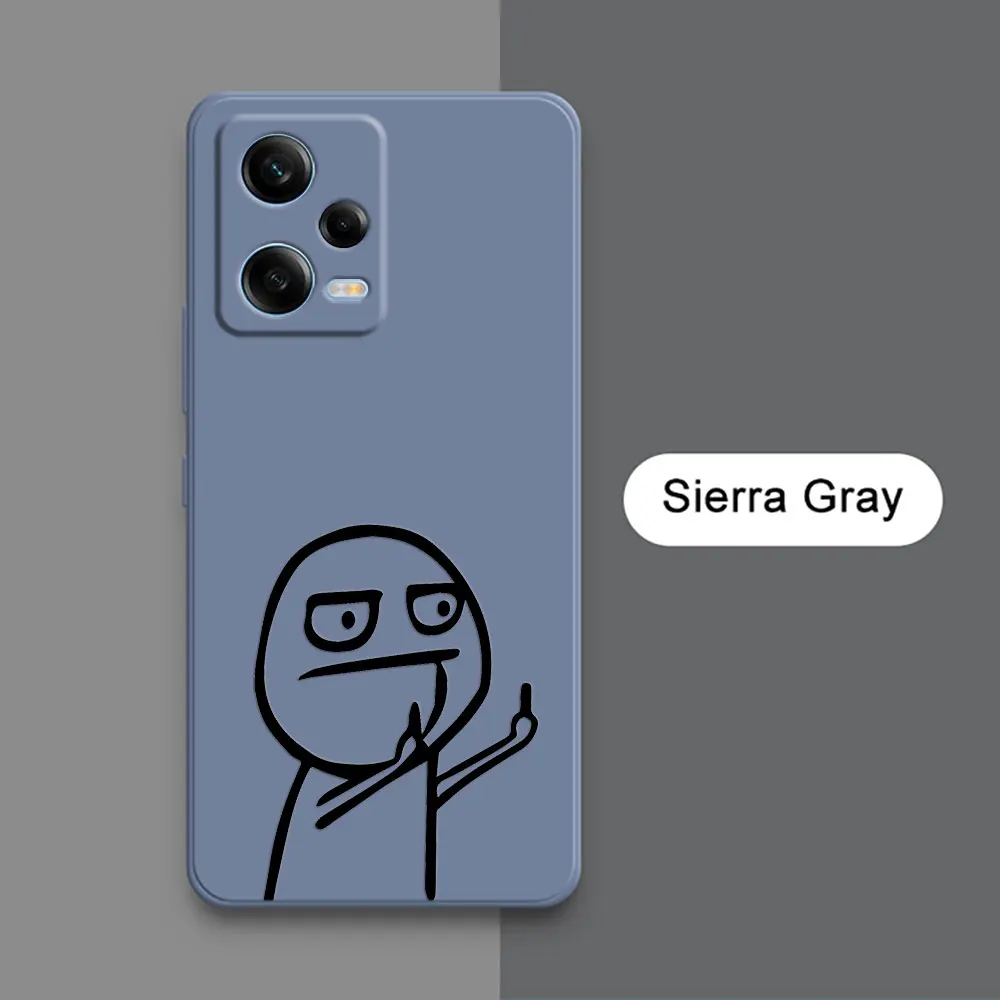 Funny Middle Finger Cute Man Fundas For Xiaomi Redmi Note 12 12S 11 11S 10 10S 9 9S 8 7 Pro 4G Phone Case Liquid Silicone Covers