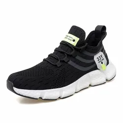 Men's Breathable Classic Casual Shoes - 2024 Collection - 45 (Black White)