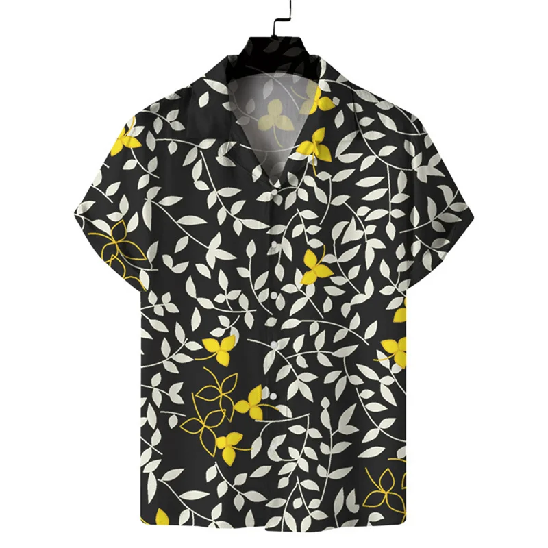 thumbnail image 1 of Camisas de verano nuevas con estampado 3D de flores hawaianas para hombre y mujer, camisas de manga corta con solapa y estampado de atardecer en la playa, ropa de calle, 1 of 5