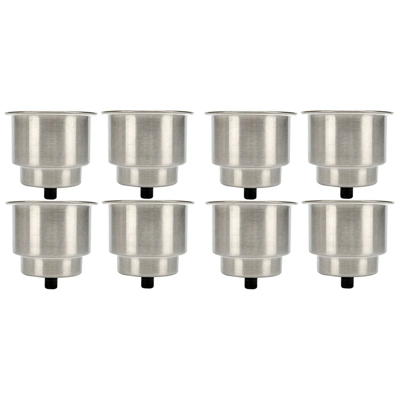 

8Pcs Stainless Steel Cup Drink Holder With Drain For Marine Boat RV Camper Boating & Sailing Hardware