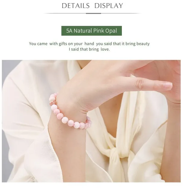 October Stone] Begonia Still (Second Edition) [Powder Opal Bracelet]  Crystal Bracelet Chinese Style - Shop 2022crystal Bracelets - Pinkoi