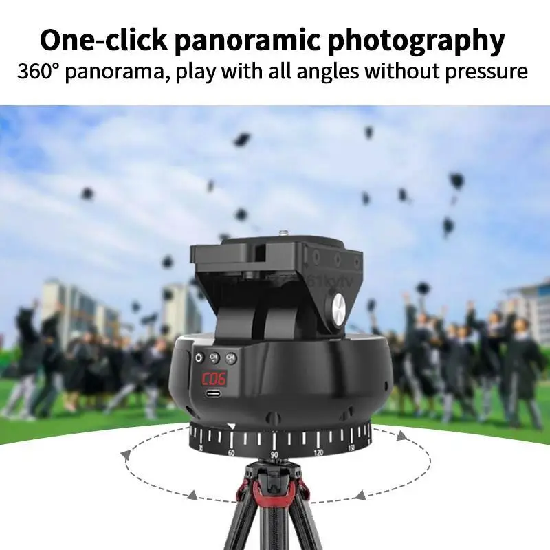 YT-1200 Auto Motorized 360&ordm; Rotating Panoramic Stabilizer Head Remote Control Pan Tilt For Phone Camera GoPro VS zifon YT-1000