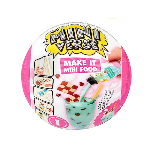 Miniverse Make It Mini Food Series Blind Box Mga Surprise Ball Children  Handmade Toy Plastic Fashion Diy Guess Balls Ornament