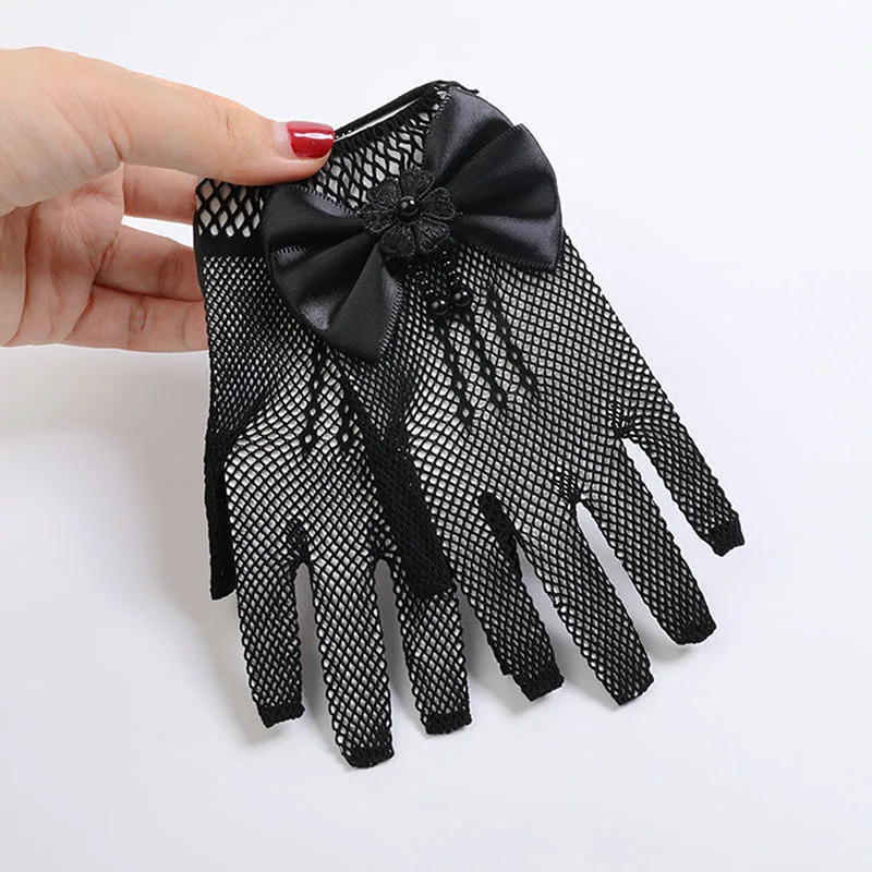 Children's Gloves Thin Mesh Girls Flower Girls Kindergarten Children's Performance Gloves
