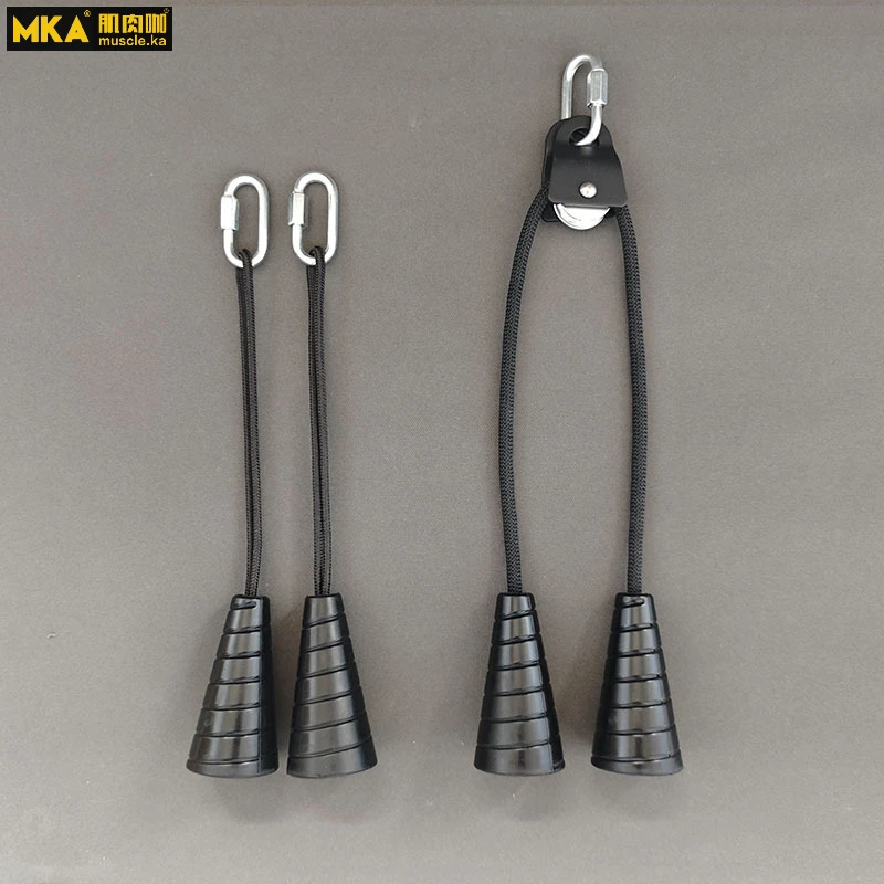 Biceps Triceps Drawstring Single Grip Rope Pull Down Cable Attachment Muscle Fitness Training Body Building Gym Equipment for MKA arm strength trainer