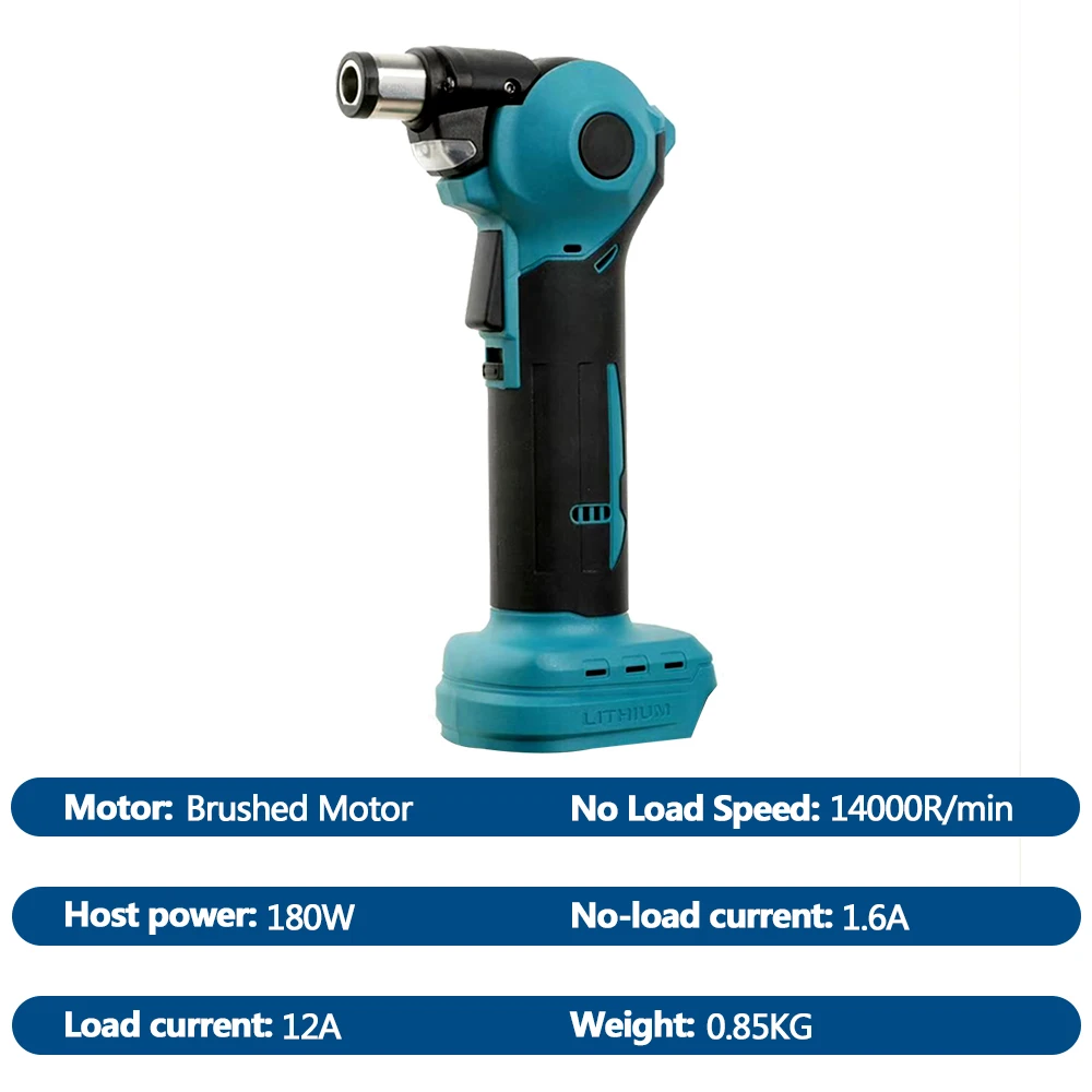 180W Electric Hammer Drill Cordless Hammer Screwdriver Adjustable Head Nail Drill Woodworking Power Tool for Makita 18V Battery 4