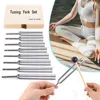 8Pcs 256-512HZ Steel Tuning Fork Set Health Physics Vibration Medical Diagnostic + Mallet Vibration Healing Therapy Medical Tool 1