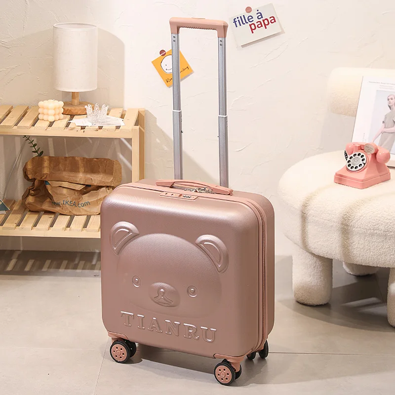 Trolley Bambino 20 Pollici A Forma Di Cavallo, Rosa, 30x25x55 Cm, Leggero Con Luci A Combinazione, Per Viaggi 3-6 Anni