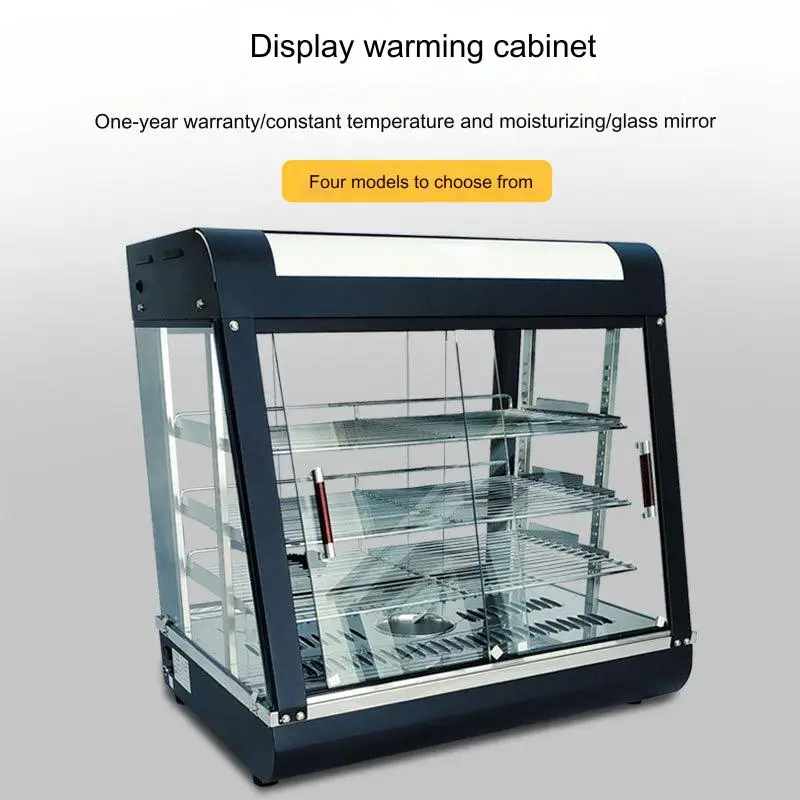 Commercial Hamburger Warming Cabinet Drawer Display Cabinet Constant Temperature Heating Warm Arc Double Door Equipment 4