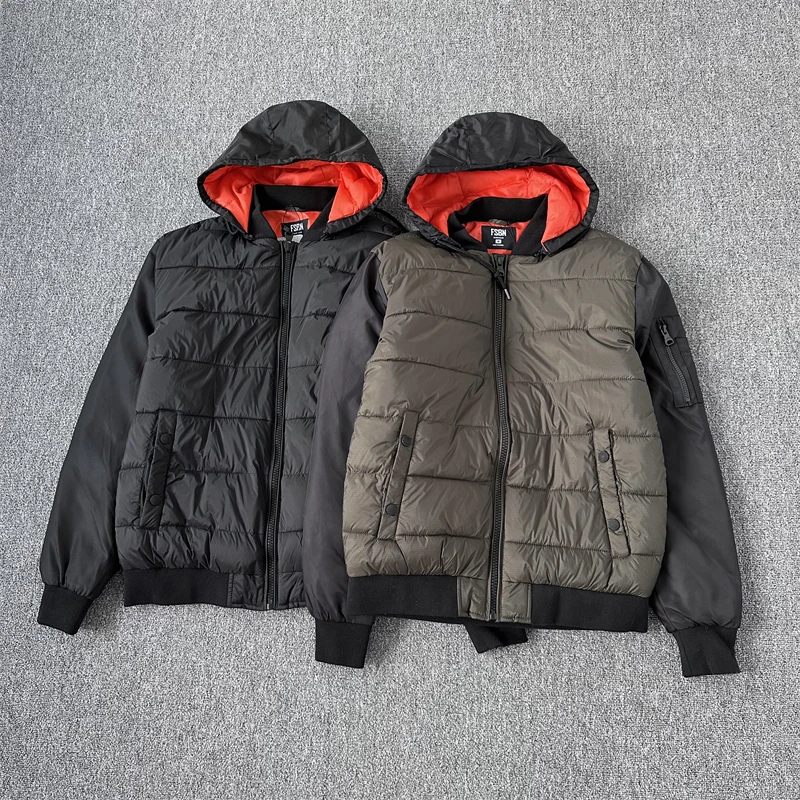 

Baseball Collar Cotton Jacket Men's Detachable Hat Short Windproof Outdoor Sports Casual Jacket